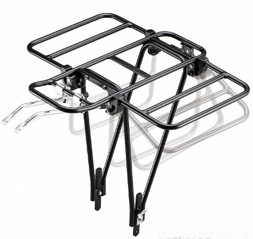 Багажник 24-28" задний 6-190266 алюм. CD-266, 2-х стоечн. регул. сварной, с доп. расширен. черный OS