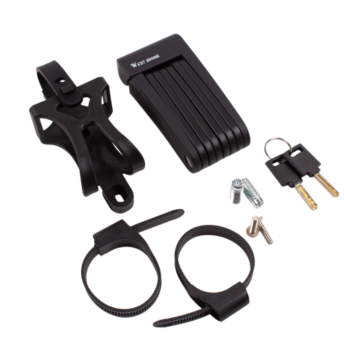 Складной велосипедный замок West Biking 80 см. для e-bike и велосипедов, сталь