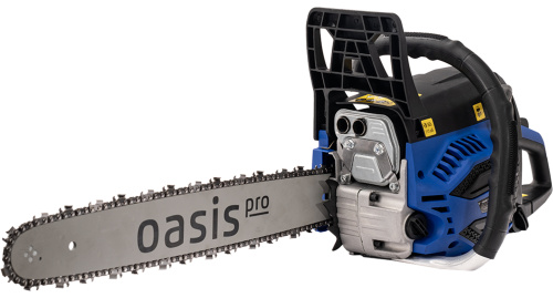 Бензиновая цепная пила Oasis GS-5218 Pro, двигатель 52 куб.см, 2,6 кВт / 3,5 л.с., 18"/45 см, .325", 1,5 мм, 72 зв., легкий старт