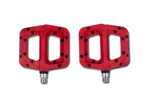 Педали RFR Flat HPP RACE, пласт. красные, код 14361