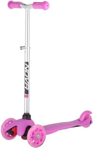 120H.DISCOKIDS.PN20 Самокат Novatrack Disco-kids Basic для детей, свет.колеса PU пер.120*24  задн.76