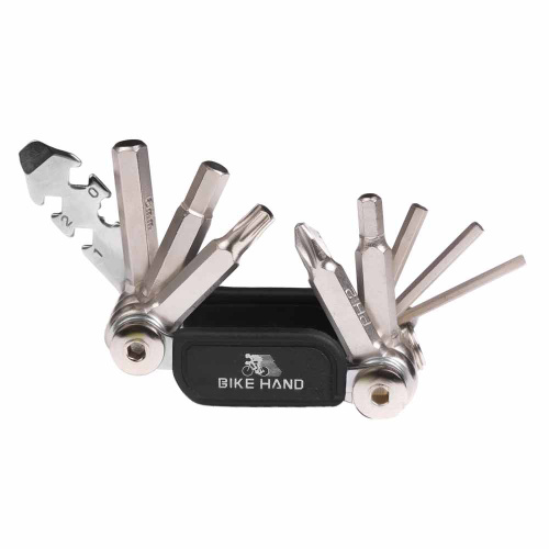 Набор 6-230133 ключей складной MINI YC-289 шестигр 2, 2.5, 3, 4, 5, 6мм, T25, отв +/-, спицевые + Mavic, выс-ая лег-ая сталь, BIKEHAND