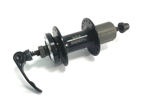 Втулка задняя SHENGFU SF-B27R, алюм. 36отв. под кассету 8-9 ск., с эксц., промподшипник, под диск