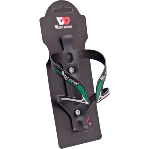 Флягодержатель West Biking, алюм, крепление на раму, универсальный, цвет: зеленый