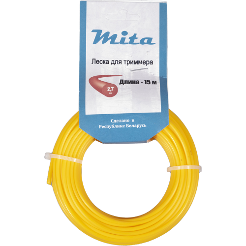 Леска для триммера MITA сечение круг диаметр 2,7 катушка 15 м