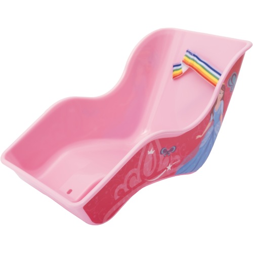 Кресло 00-170576 детское для КУКОЛ универс. крепл. на раму с ремешками, РОЗОВОЕ, дизайн ПРИНЦЕССА