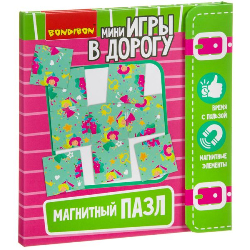 Компактные развивающие игры в дорогу МАГНИТНЫЙ ПАЗЛ 5+