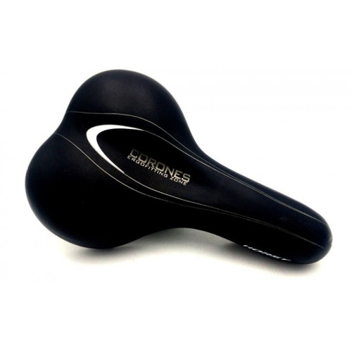 Седло HORST 09-200800 анатомическое, комфортное с замком  260X165мм 450гр черное