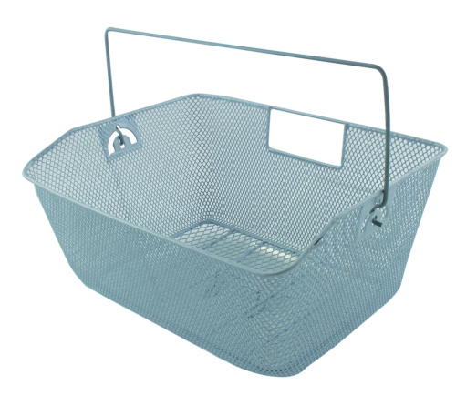 Корзина 5-431541 задняя 41х30х18/15см сталь на багажник с ручкой (20) серебр.