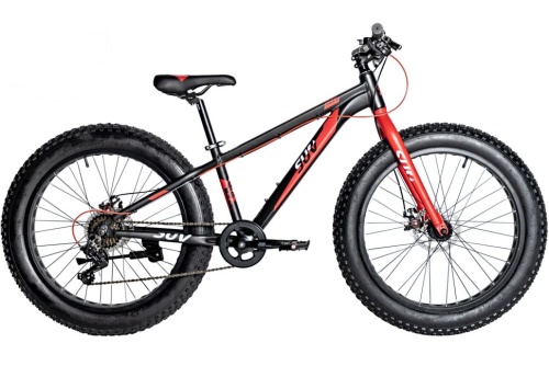 Велосипед NOVATRACK FATBIKE 24" SUV алюм.рама 13, графит., 7-скор, TY200/TS38, диск.торм.STG