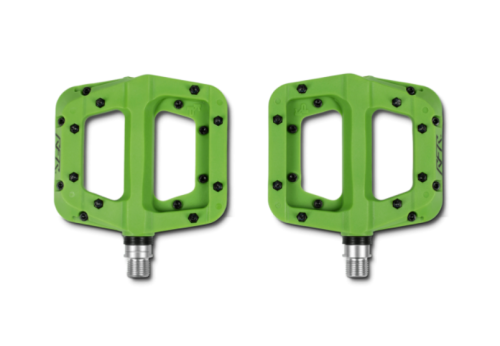 Педали RFR Flat HPP RACE, пласт. зеленые, код 14363