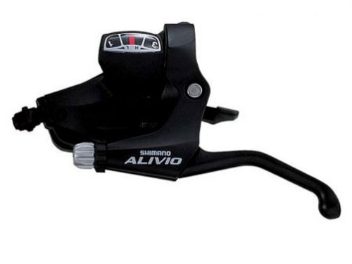 Перекл-ль ALIVIO ASTM410LBL 2-8109  шифтер+торм. ручка 3скор. левая черный SHIMANO