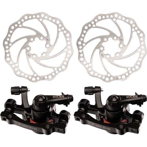 Комплект (передний +задний) дисковых механических тормозов BOLIDS, арт. YW-BLDS-005