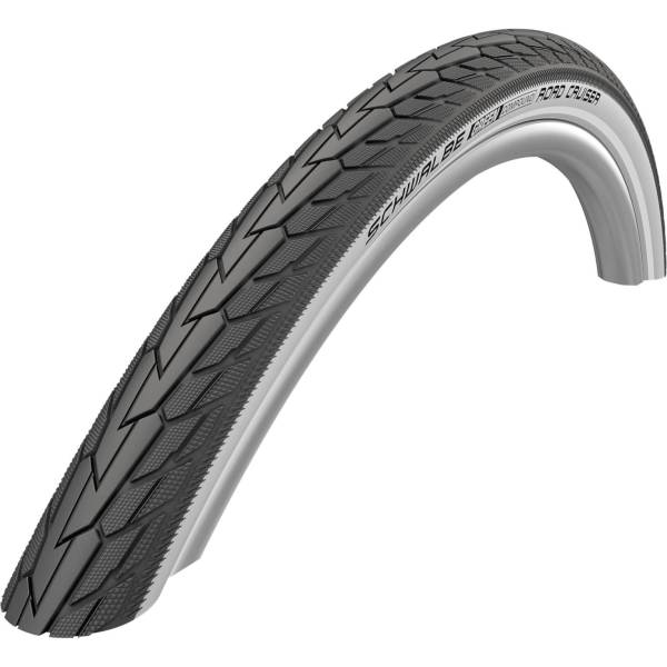 Покрышка. 28x1,75 (47-622) 05-11101286 ROAD CRUISER K-Guard, TwinSkin B/W HS484 GREEN 50EPI черно-белая SCHWALBE