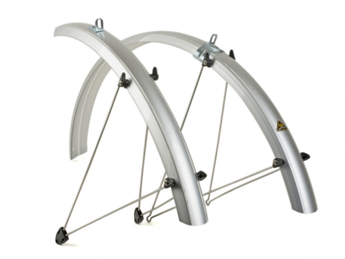 Крылья 8-16100510 металлопласт. AXP-53 Blk 28"х53мм, перед. 600мм, зад. 1070мм,  серебристые AUTHOR (Италия)