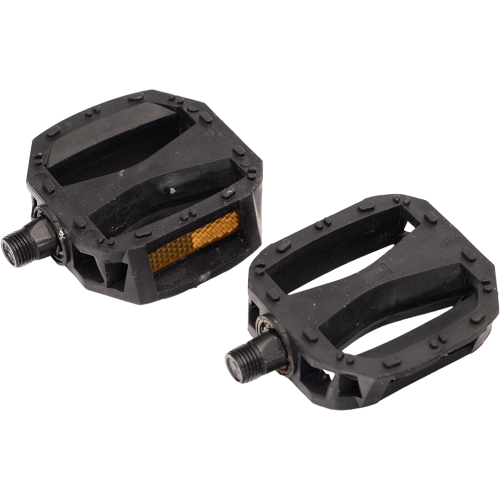 Педаль 16" (002) , с шариковым подшипником, с катафотами, резьба 1/2" 12,6х1,25