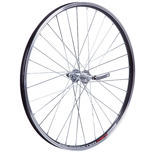 Колесо 26" зад, двустен.обод 32 отв., втулка SF-A09R сталь под V-brake, эксцентрик под трещетку 6-8 ск.