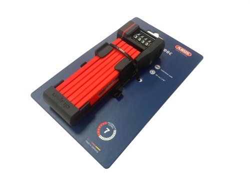 Замок складной кодовый 800мм ABUS Bordo uGrip 5700C, 4-х разр. с кроншт, класс защиты 7/15, 830гр, красный, 05-0087794