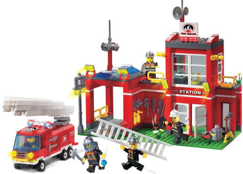 Конструктор пласт. Fire Rescue, 380 дет, 41*28*6,5см, BOX, ENLIGHTEN