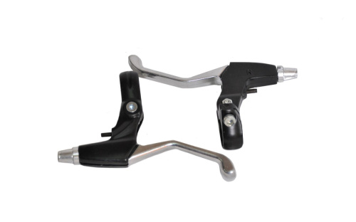 Тормозные ручки HORST 00-171620 алюм/пластик. V-брэйк/кантелив.  серебр.-черные