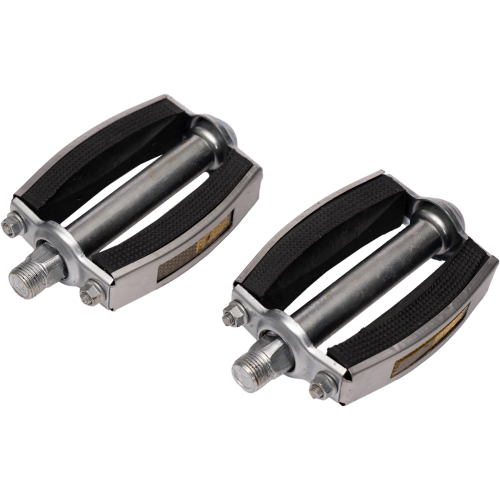 Педаль металло-резиновая овальная, в метал. окантовке с катафотами. резьба М14