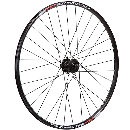 Колесо 29" переднее, дв. пист. обод, 32сп, вт. Shimano DEORE HB-M475-L, диск, эксц, черн.