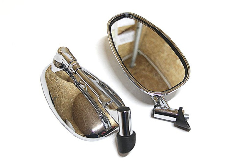 Зеркала (092/010) d=10мм бобовидные,хром (резьба 10мм)