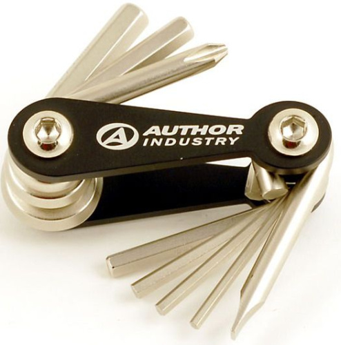 Набор 8-10000011 унив. "мини" Expert 8 складн. шестигр., +/- отвертки (10) черный AUTHOR