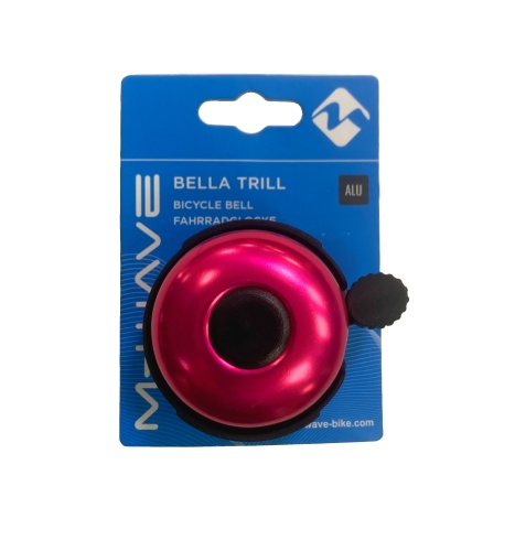 Звонок 5-420158 алюм./пластик D=53мм  черно-розовый (на блистере) M-WAVE