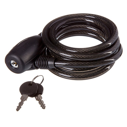 Замок тросовый с ключом 10х1800мм, Х66506