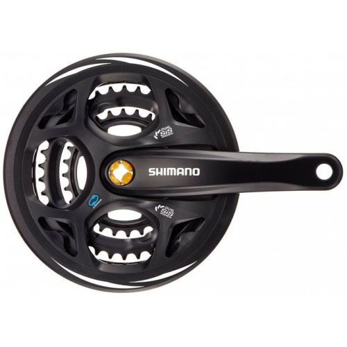 Шатуны Shimano Altus M311, 48/38/28T, 175мм, кв, защ, черн EFCM311E888CL