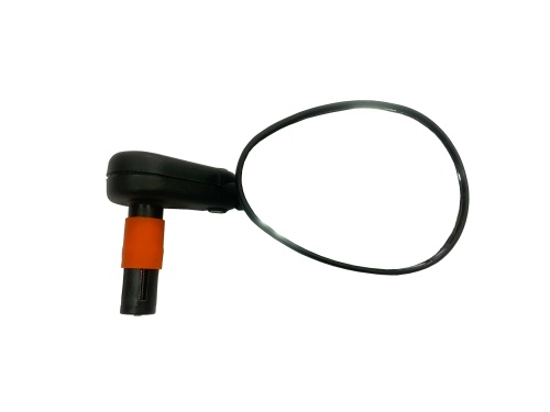 Зеркало овальное, плоское, 6-647161, 3 степ. свободы, торц. крепление, черное