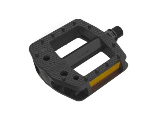 Педали 00-180307 пластик, на втулках скольжения, широкие 90х93 мм, 242г параа, со светоотражателями черные FP-869ZU FEIMIN