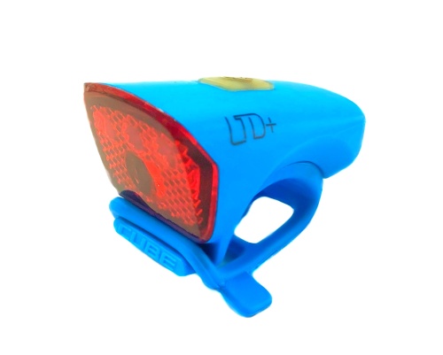 Фонарь CUBE велосипедный голубой зад
