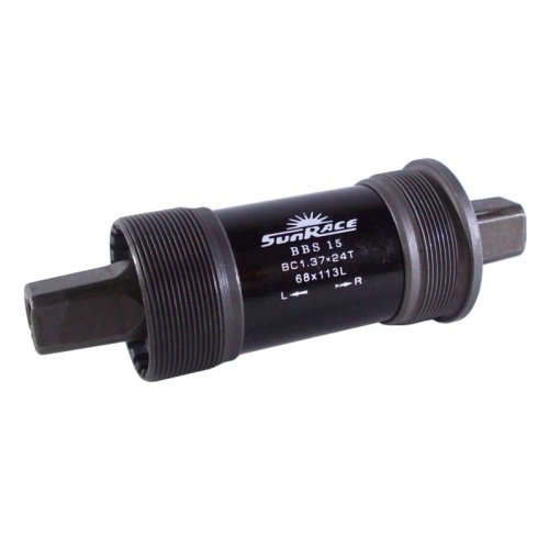 Каретка/картридж SUNRACE, BBS15.BSUS.BS0.BX, 06-201607, квадрат, стальные чашки, 68/127, BC1.37, (ин