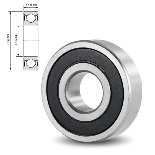 Подшипник , 180308 (6308.2RS) (40x90x23) ИПК