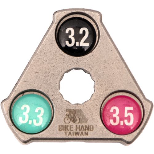 Захват д/спиц  6-14001 Cr-Mo 0.127''/0.130''/0.136'' (3,2/3,3/3,5мм) YC-1A "трeуг." серебр. BIKEHAND
