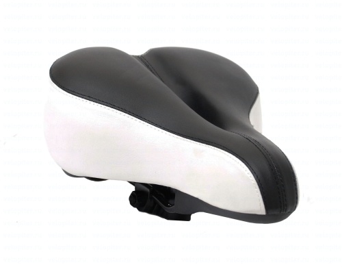 Седло 00-171700 комфорт 250х210мм  с вентил. с замком, эластомер. черно-белое (20) HORST