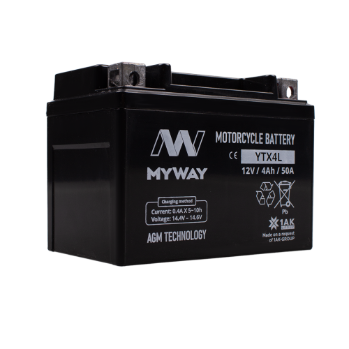 AKБ MYWAY BIKE YTX4L (113х70х85)
