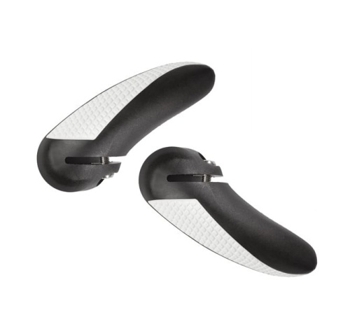 Рога руля металлические CUBE Natural Fit Bar Ends Medium черный&белый