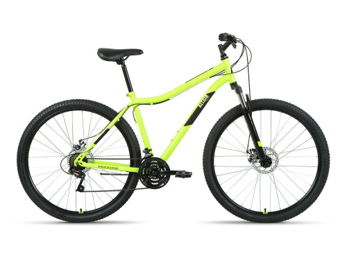 Велосипед ALTAIR MTB HT 29 2.0 disc (29" 21 ск. рост. 17") 2020-2021, ярко-зеленый/черный, RBKT1M19G