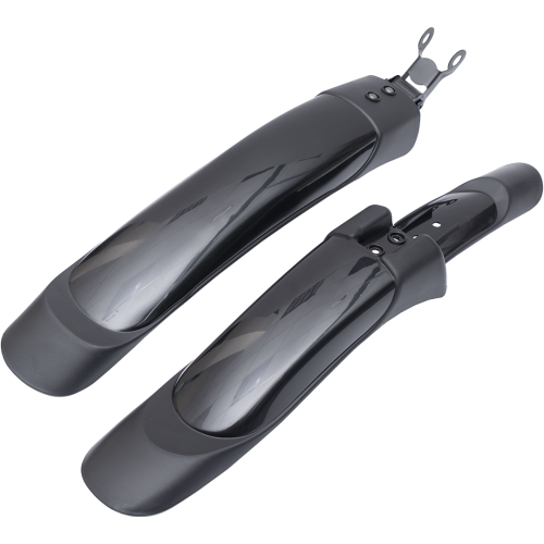 Крылья пластиковые (006) 26",широкие, чёрные, c металлическими креплениями,(комплект)