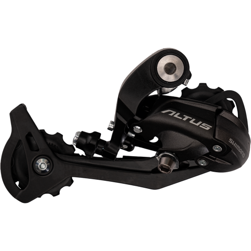 Переключатель задний, SHIMANO, ALTUS, RD-M370-L, 9 ск., 11-34, SGS, подвод - обратный, черный, ARDM3