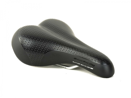 Седло 8-31048045 комфортное/турист. SOFT TOUCH VACUUM 255х160мм легкая пена высокой плотности, вес 392гр, черное AUTHOR