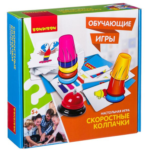 Настольная игра Bondibon «СОБЕРИ КОЛПАЧКИ»