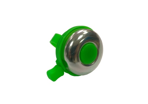 Звонок 00-170711 алюминий/пластик D=50мм серебр.-зеленый