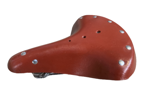 Седло из кожи RETRO модель: 071-1 (пружины хром)