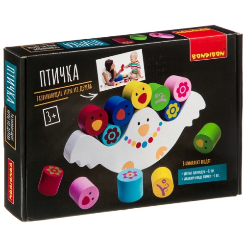 Развивающие игры из дерева Bondibon Игра-баланс ПТИЧКА