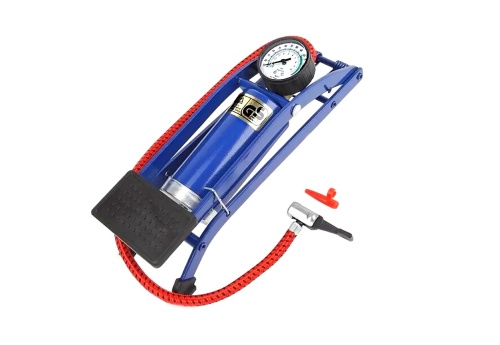 Насос ножной стальной универ. BOX 55х120, с манометром, авто/вело ниппель, VAL-15874-21