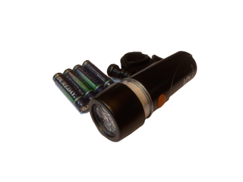 Фара передняя, JY-808С, 5 диодов, 4 режима, AAA*4 шт (в комплекте), черный, 22,2-25,4 мм, JING YI, R